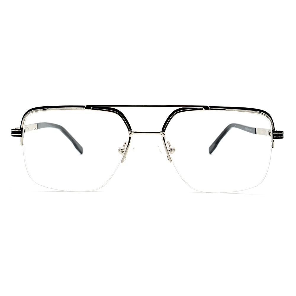 Aviator Half-Rim Glasses 9505