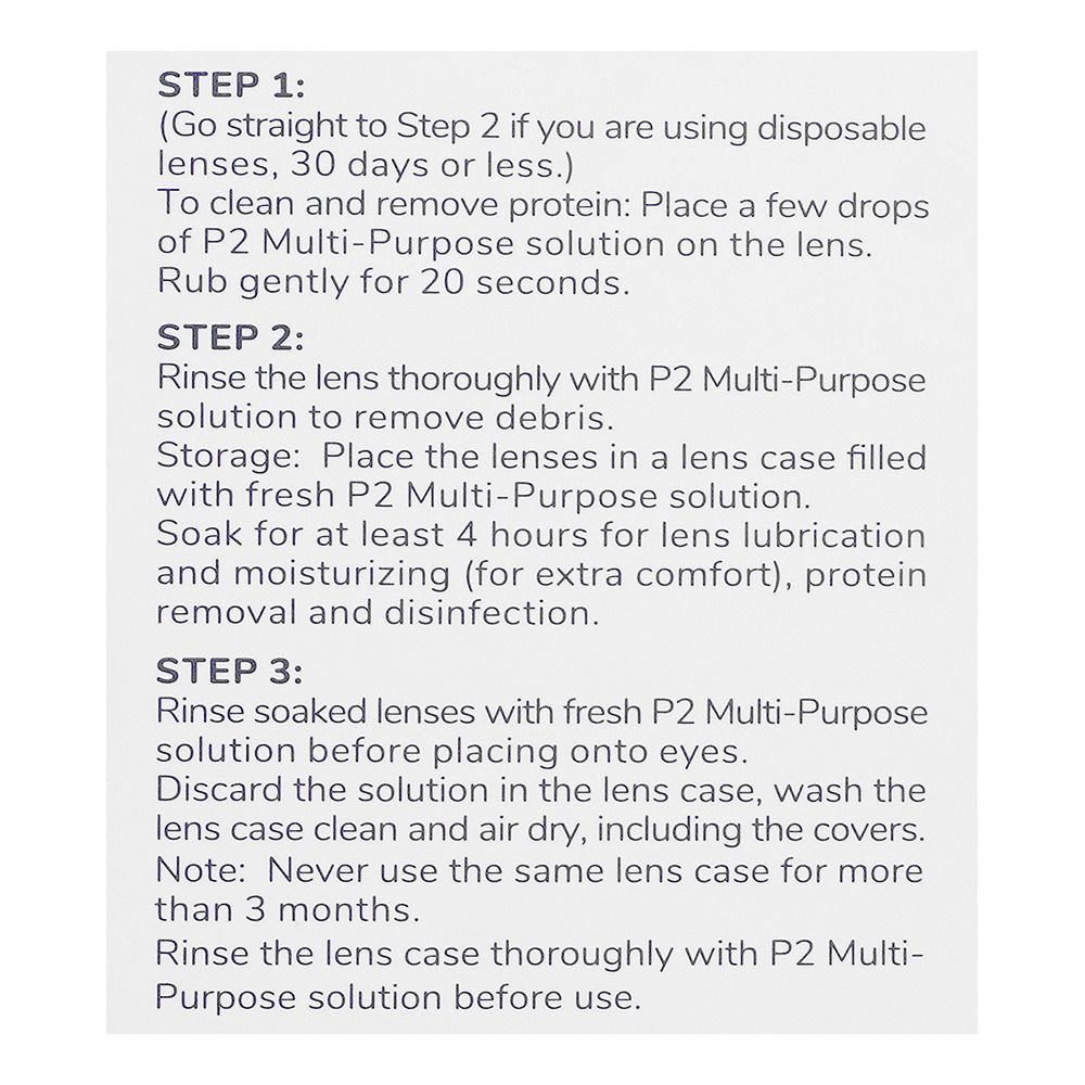 P2 Penta Plex Multi Purpose Contact Lens Solution 350ml-4