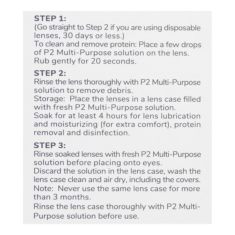 P2 Penta Plex Multi Purpose Contact Lens Solution 350ml-zoom-