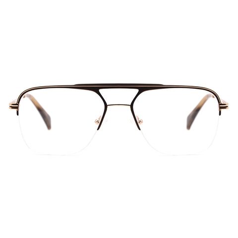 Aviator Half-Rim Glasses 7470 Get Free Anti-Glare Swiss-Coating Lenses