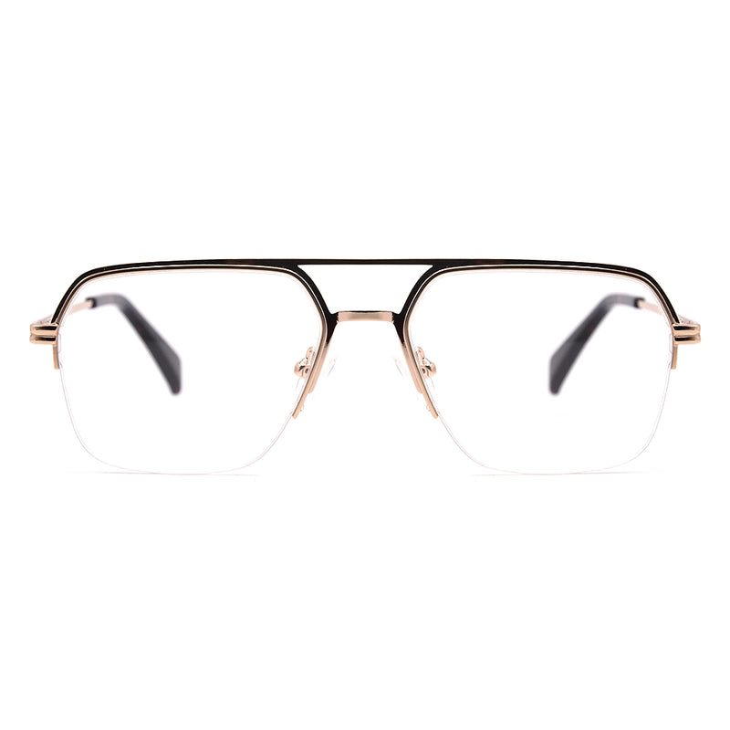 Aviator Half-Rim Glasses 7457-zoom-