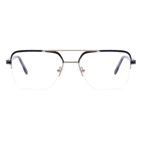 Aviator Half-Rim Glasses 7472 Get Free Anti-Glare Swiss-Coating Lenses