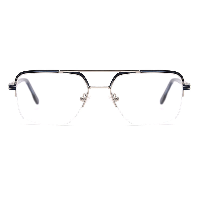 Aviator Half-Rim Glasses 7472-zoom-