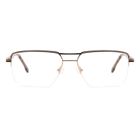 Aviator Half-Rim Glasses 7454 Get Free Anti-Glare Swiss-Coating Lenses