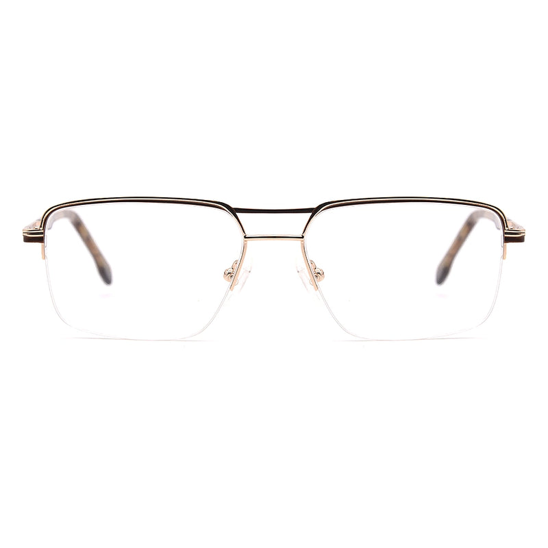 Aviator Half-Rim Glasses 7454-zoom-