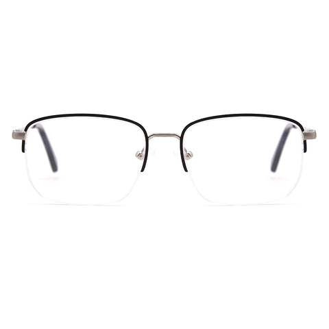 Square Half-Rim Glasses 7460 Get Free Anti-Glare Swiss-Coating Lenses