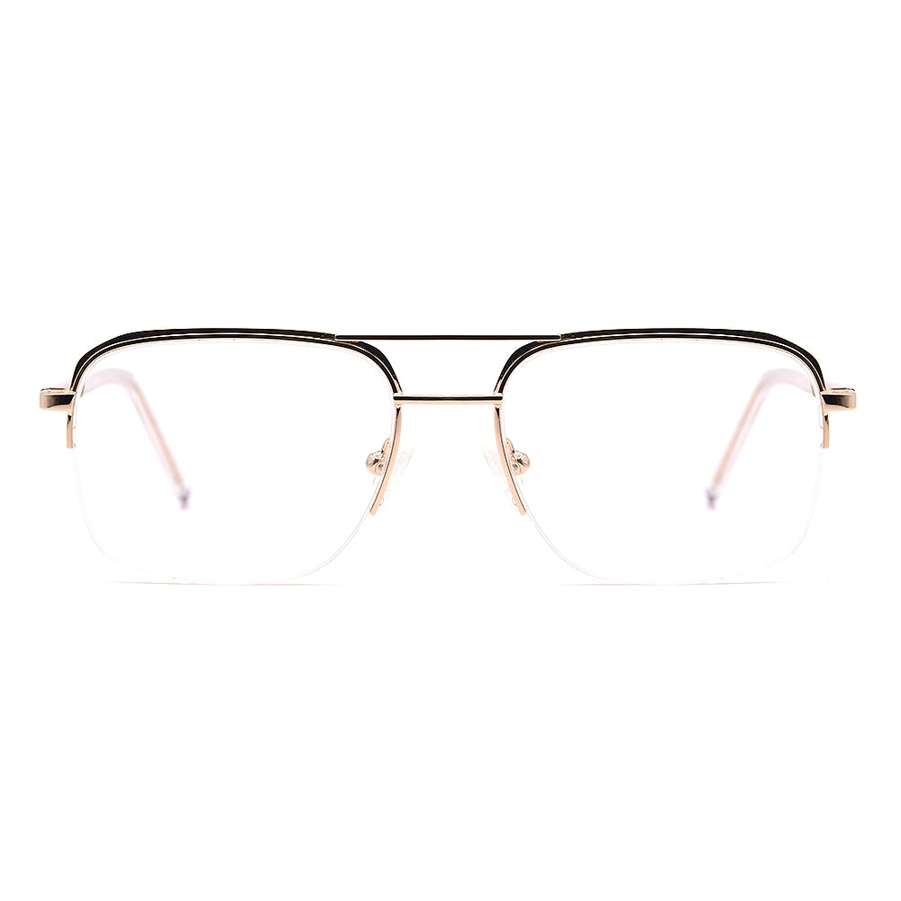 Aviator Half-Rim Glasses 7476-1