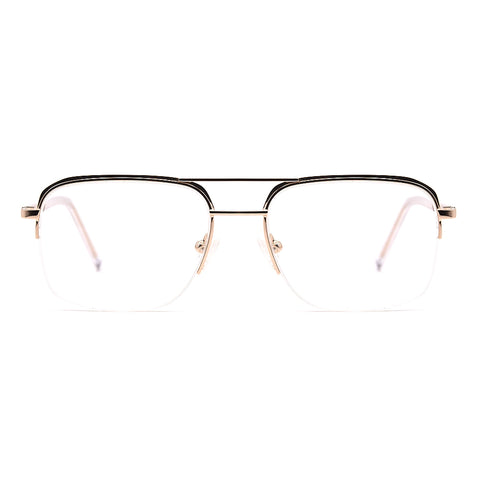 Aviator Half-Rim Glasses 7476 Get Free Anti-Glare Swiss-Coating Lenses