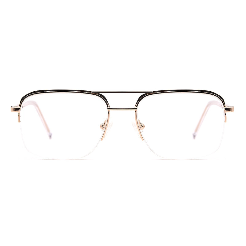 Aviator Half-Rim Glasses 7476-zoom-
