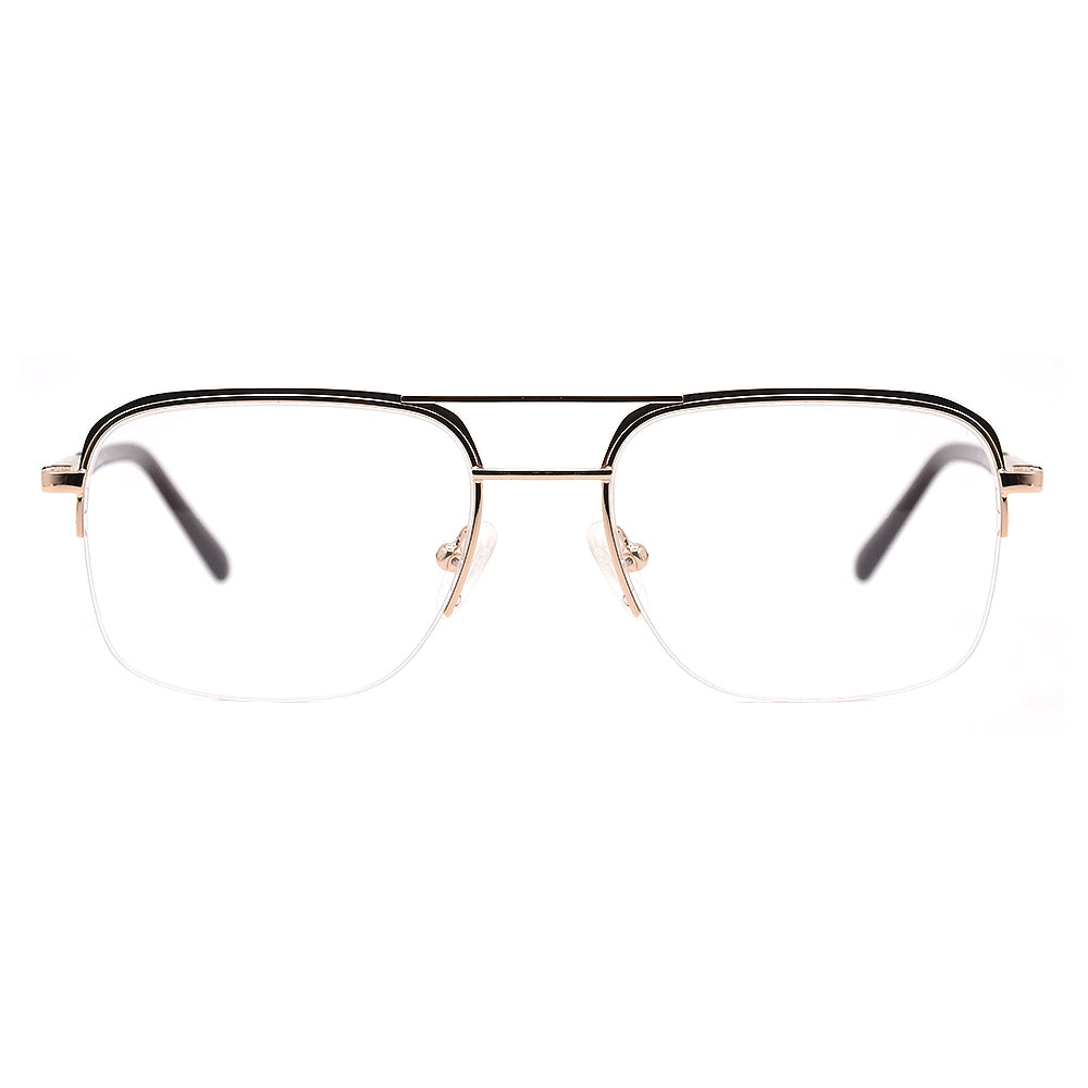 Aviator Half-Rim Glasses 7438-1