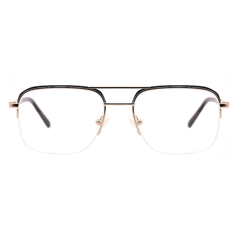 Aviator Half-Rim Glasses 7438 Get Free Anti-Glare Swiss-Coating Lenses