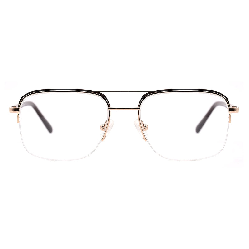 Aviator Half-Rim Glasses 7438-zoom-