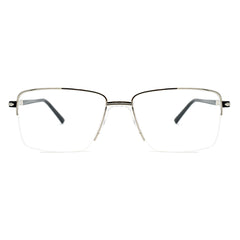 Square Half-Rim Glasses 9508