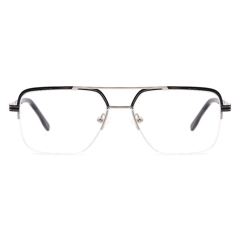 Aviator Half-Rim Glasses 7477-zoom-