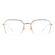 Titanium Square Half-Rim Glasses 7940