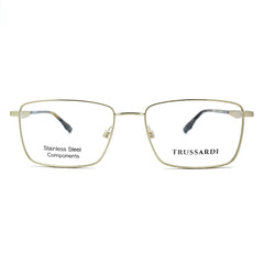 Elegant Trussardi TSM1004 04A glasses frame showcasing a modern design, perfect for both casual and formal wear.