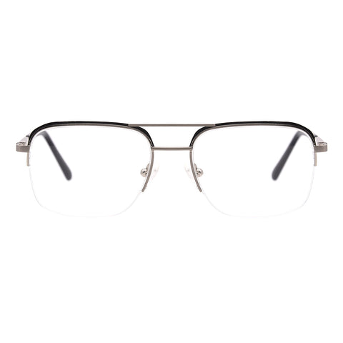 Aviator Half-Rim Glasses 7439 Get Free Anti-Glare Swiss-Coating Lenses