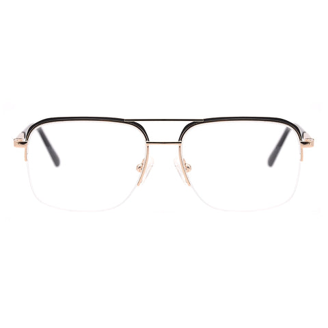 Aviator Half-Rim Glasses 7437 Get Free Anti-Glare Swiss-Coating Lenses