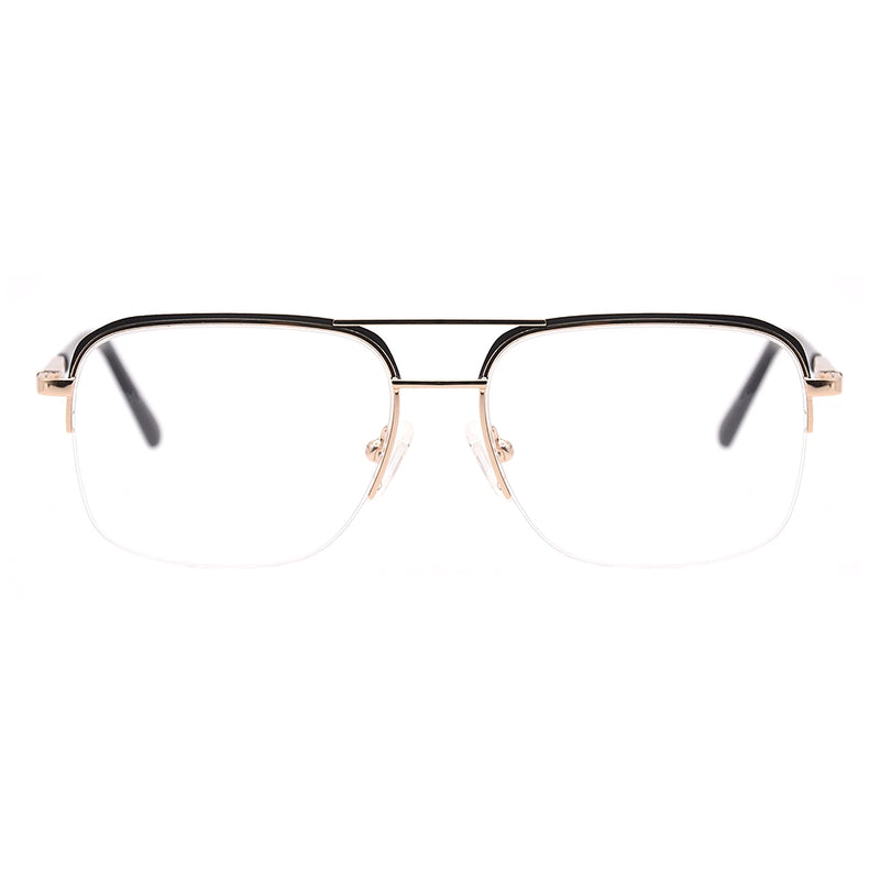 Aviator Half-Rim Glasses 7437-zoom-