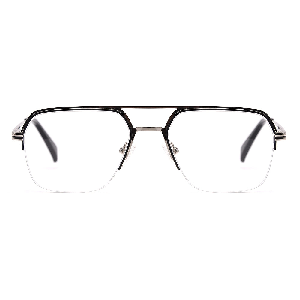 Aviator Half-Rim Glasses 7475-1