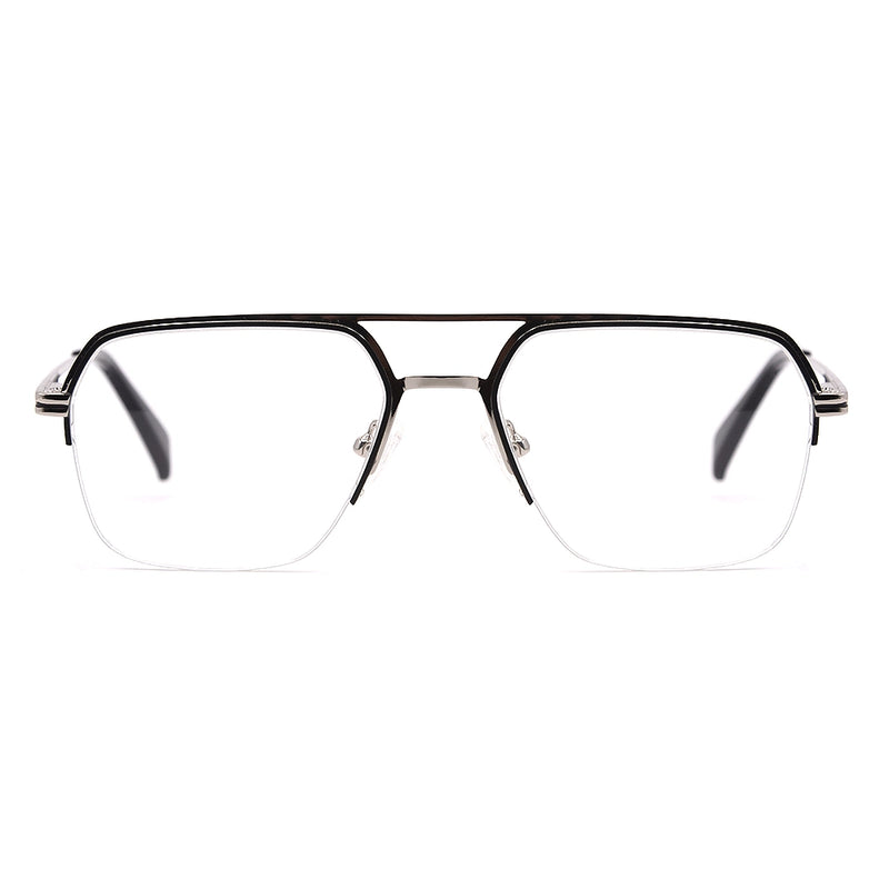 Aviator Half-Rim Glasses 7475-zoom-