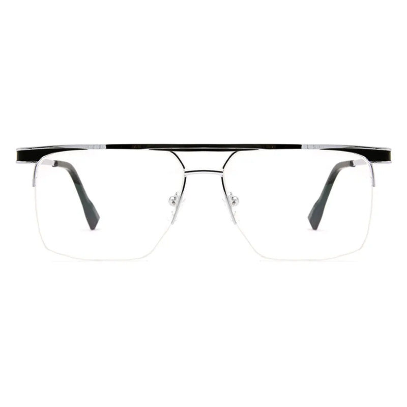 Aviator Half-Rim GLaases 8484-zoom-