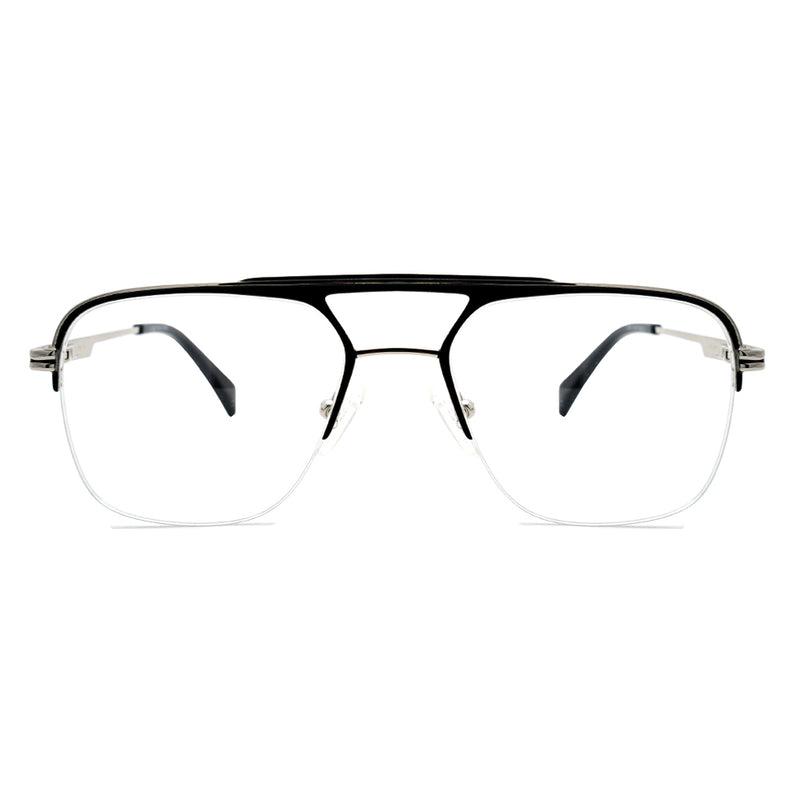Aviator Half-Rim Glasses 9504-zoom-