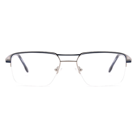 Aviator Half-Rim Glasses 7464 Get Free Anti-Glare Swiss-Coating Lenses