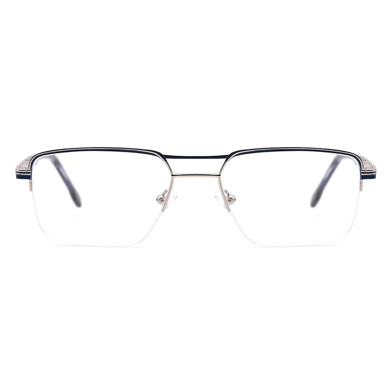 Aviator Half-Rim Glasses 7464-zoom-