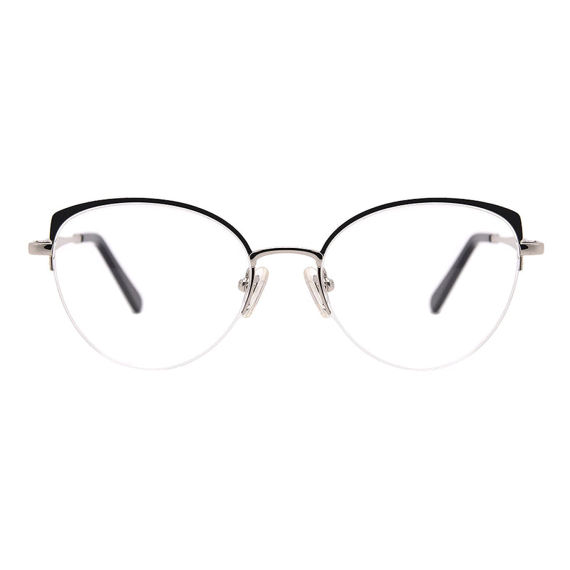 Cat Eye Half-Rim Glasses 7448-zoom-