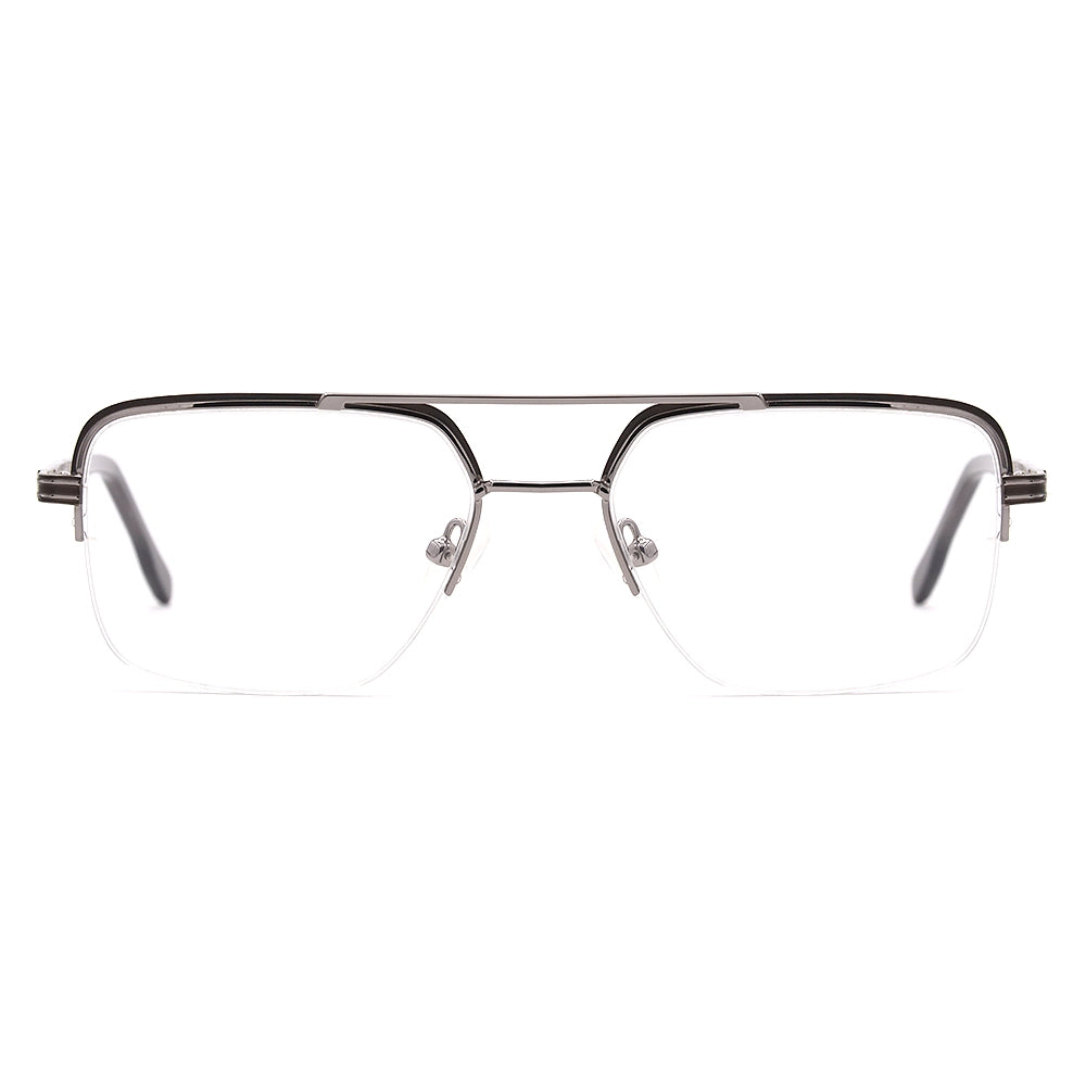 Aviator Half-rim Glasses 7497