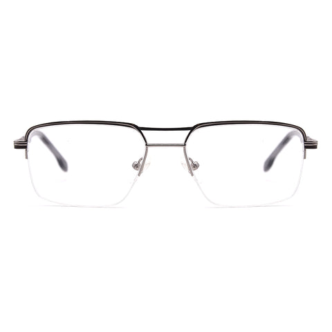 Aviator Half-Rim Glasses 7453 Get Free Anti-Glare Swiss-Coating Lenses