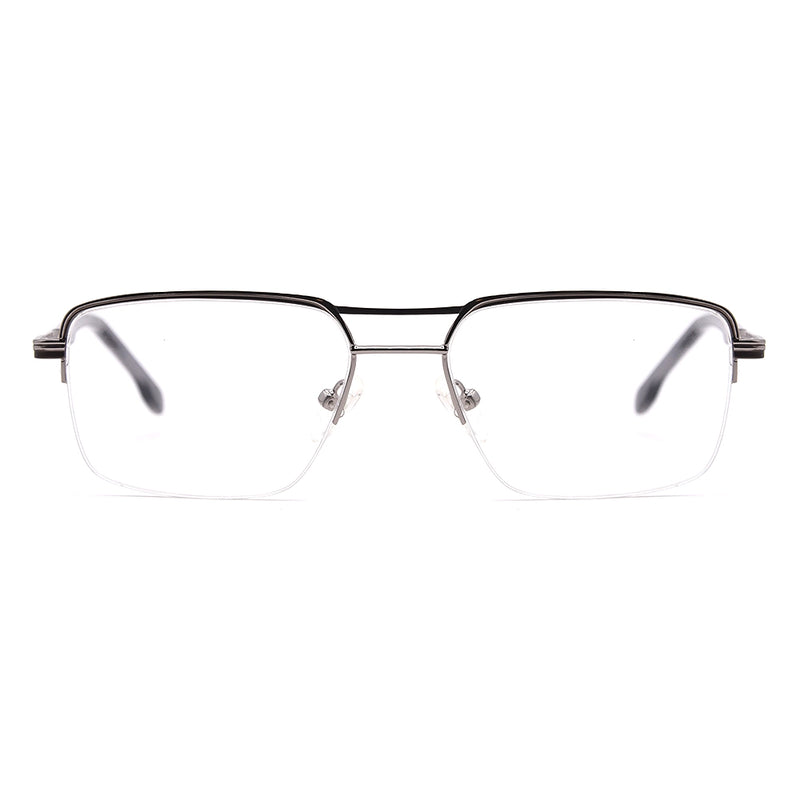Aviator Half-Rim Glasses 7453-zoom-