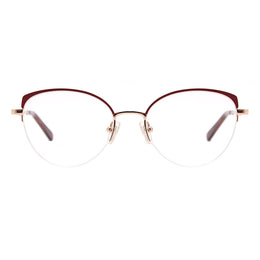 Cat Eye Half-Rim Glasses 7442