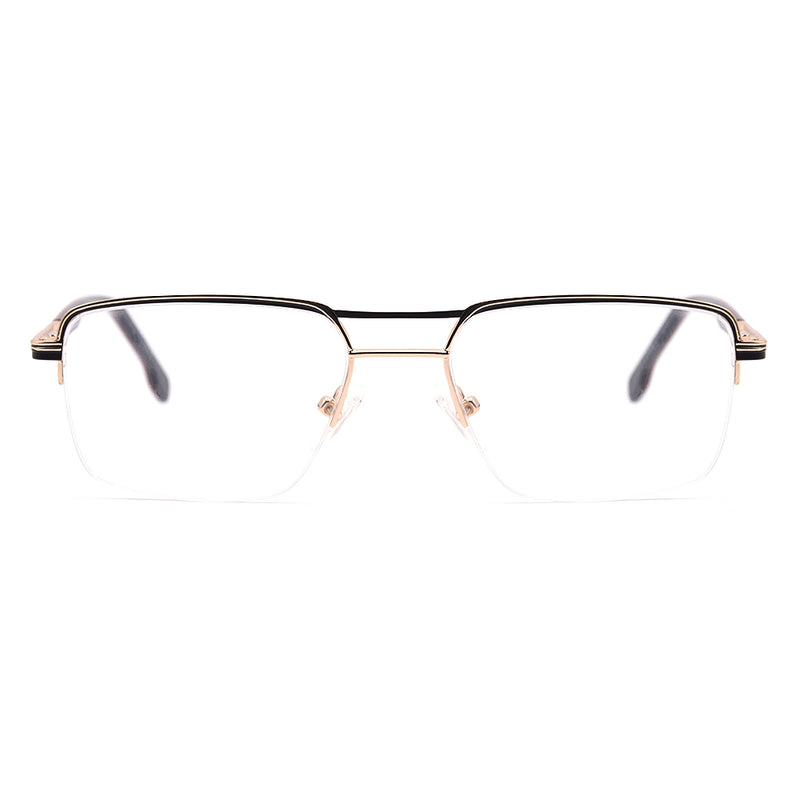 Aviator Half-Rim Glasses 7465-zoom-