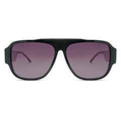 Sleek Marc Jacobs sunglasses with black frames and stylish purple lenses, perfect for a chic look.