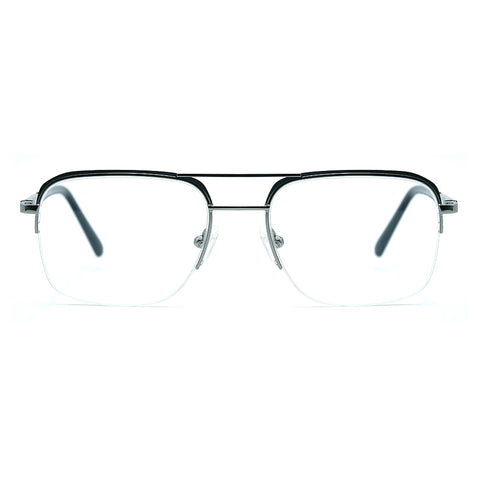 Aviator Half-Rim Glasses 7440 Get Free Anti-Glare Swiss-Coating Lenses