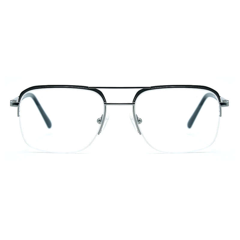 Aviator Half-Rim Glasses 7440-zoom-