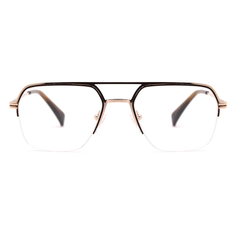 Aviator Half-Rim Glasses 7471 Get Free Anti-Glare Swiss-Coating Lenses