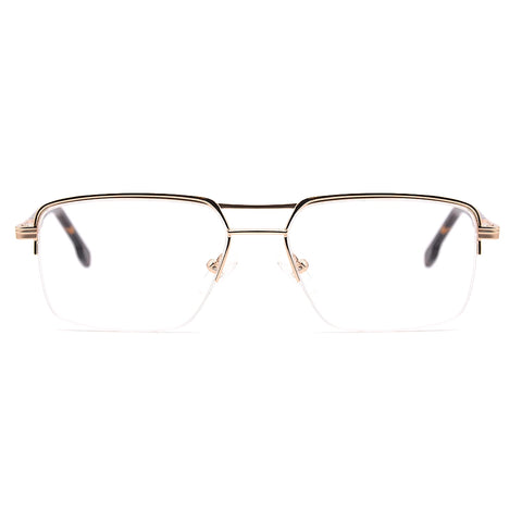 testAviator Half-Rim Glasses 7455 Get Free Anti-Glare Swiss-Coating Lenses