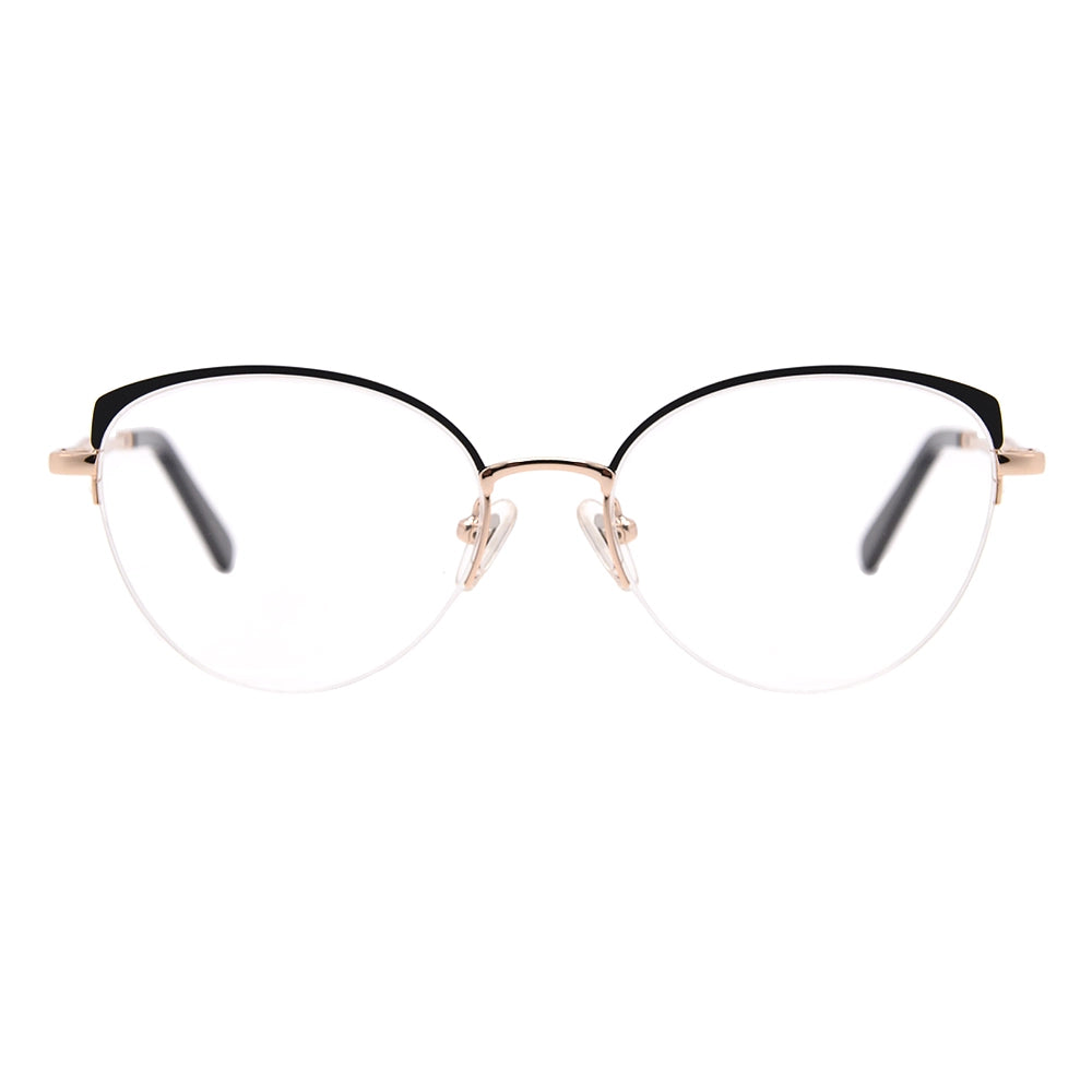 Cat Eye Half-Rim Glasses 7447-zoom-1