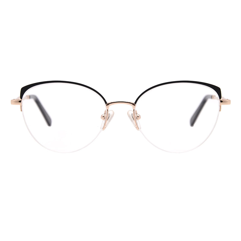 Cat Eye Half-Rim Glasses 7447-zoom-