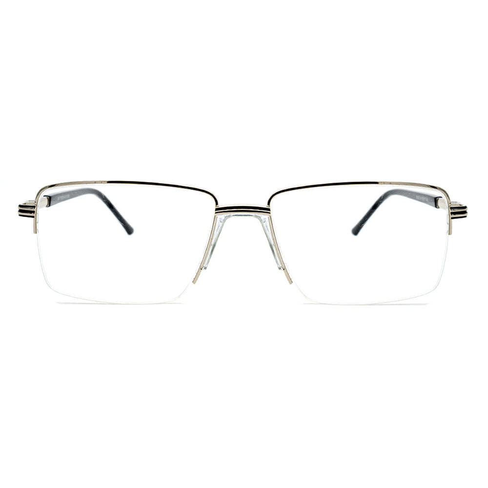 Square Half-Rim Glasses 9506
