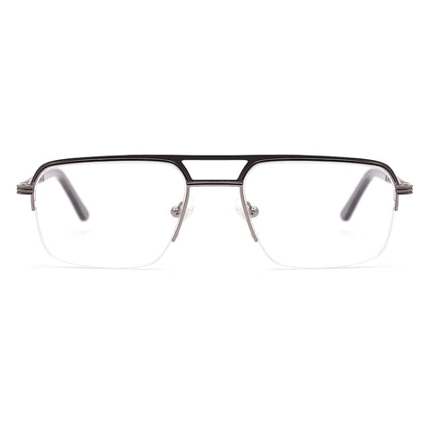 Aviator Half-Rim Glasses 7467 Get Free Anti-Glare Swiss-Coating Lenses