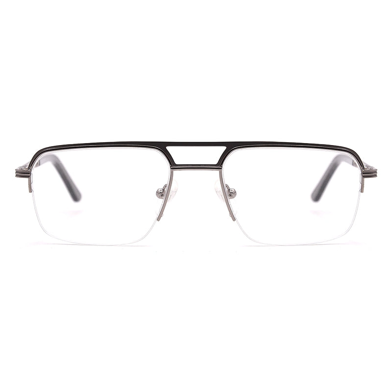 Aviator Half-Rim Glasses 7467-zoom-