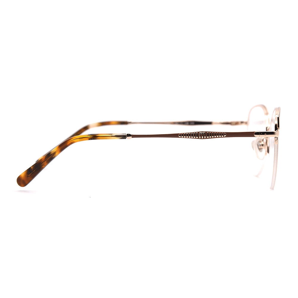 Cat Eye Half-Rim Glasses 7444