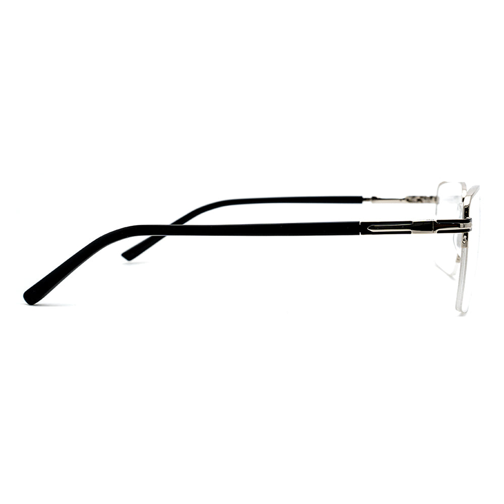 Square Half-Rim Glasses 9508