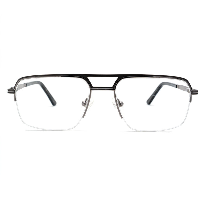 Aviator Half-Rim Glasses 9501-zoom-