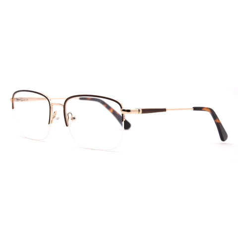 Square Half-Rim Glasses 7463 Get Free Anti-Glare Swiss-Coating Lenses