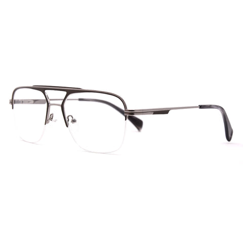 testAviator Half-Rim Glasses 7469 Get Free Anti-Glare Swiss-Coating Lenses